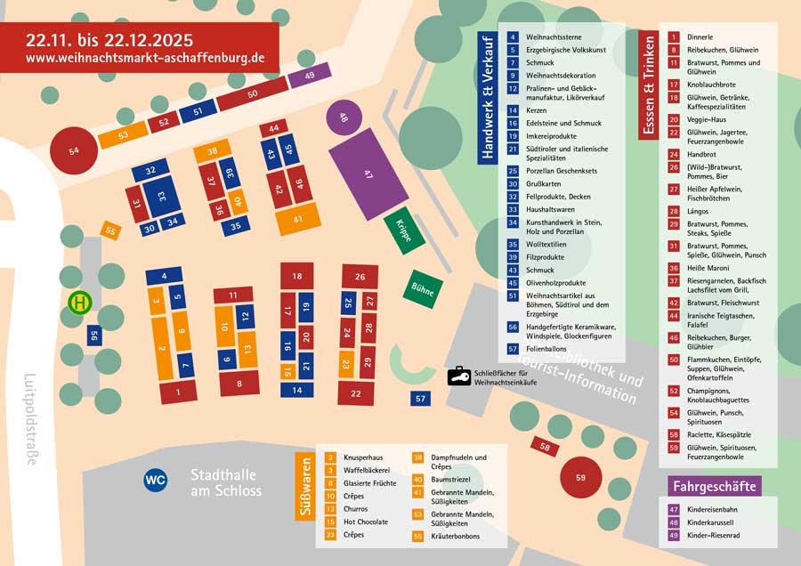 Lageplan Weihnachtsmarkt 2025